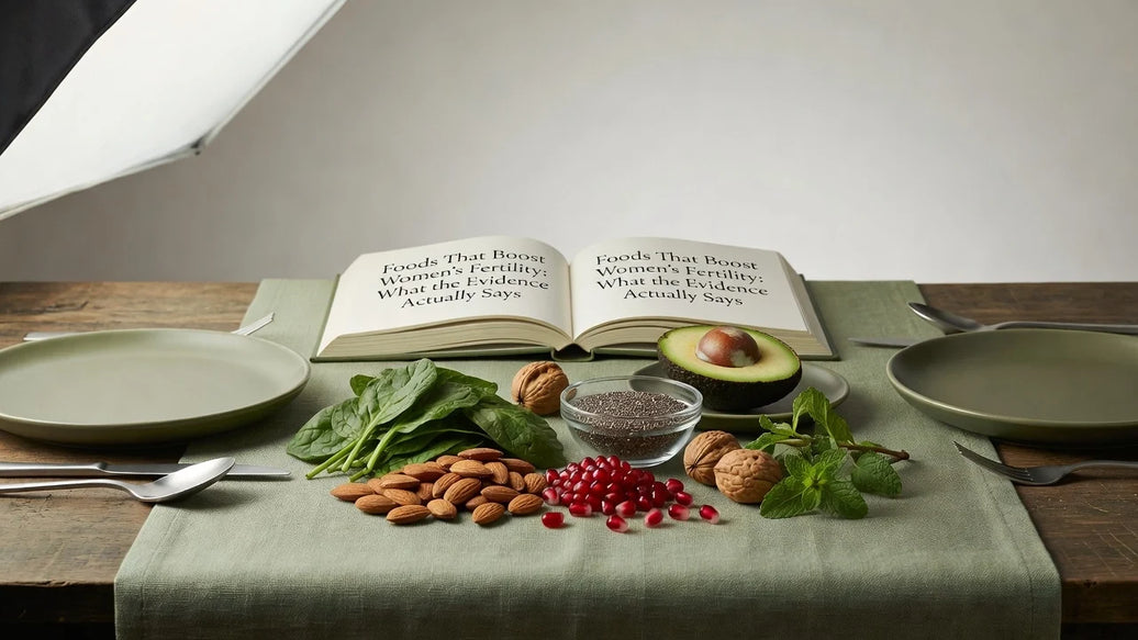 Professional header image for list-based article: Foods That Boost Women's Fertility: What the Evidence Act...